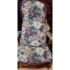 Image 1 : Wooden Accent Arm Chair with Floral Pattern 45 T, 25 L, 20 W