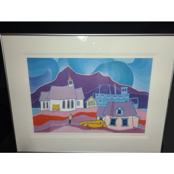 "Carcross, Yukon", Artist: Ted Harrison, 348/500, Serigraph Framed Under Glass 29 X 22.5 