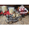 Image 2 : Light Up Holiday Tree (41T) Plus Various Holiday Decor (Note Reindeer Antler is Chipped) 