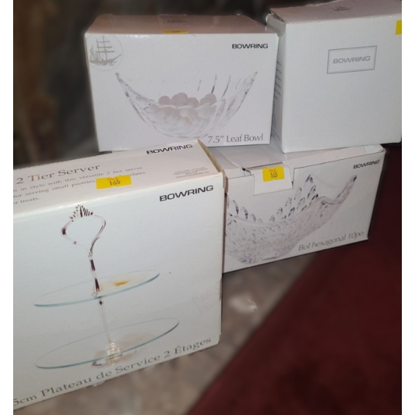 Bowring Servingware: Bowls, Placecard Holder Set, 2 Tier Server