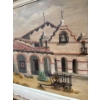 Image 2 : Church Oil on Board Painting By L. Todd - 27x24 