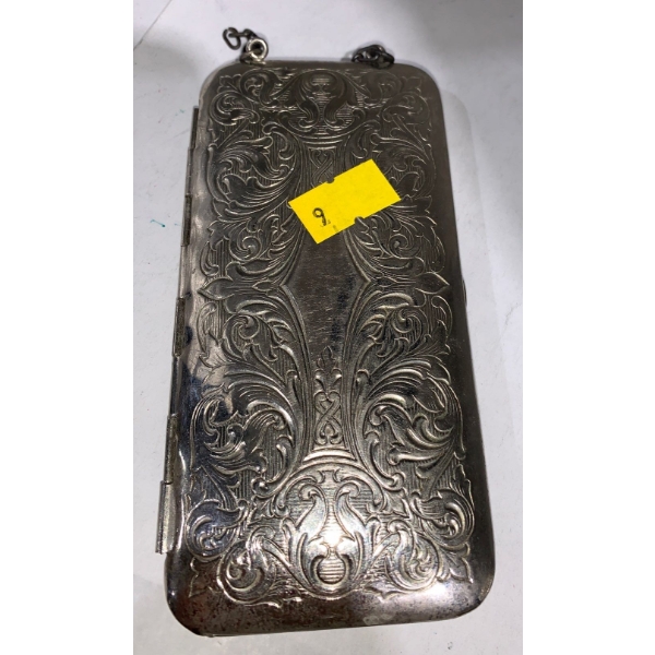 Antique GER Silver Mirror Compact 138.5g 