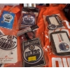Image 4 : Oilers T-Shirts, Scarves, Luggage tags, Programs and Official game Used Ice