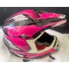 Image 2 : NEW FULMER MX Helmets - Youth XL Pink w/  Youth Size M Green