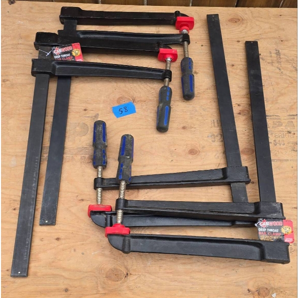 Canwood Steel Deep Throat Bar Clamps (Various Sizes)