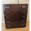 Image 2 : Gibbard Mahogany Craftsmen Campaign-Style Dresser with Brass Accents