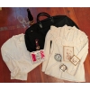 Image 1 : Vintage Vineyard Essentials - Linen Blouse Large Travel Bag Fantasyland Vino Glasses & more
