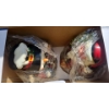 Image 4 : Outdoor 3 and 4 Foot Tall Lighted Decor, Santa and Snowman Porcelain Figurines, Wrapping Supplies