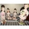 Image 1 : Cybis Figurines: Girl w/ Flowers 6 T, Sitting Girls 5 T, Standing 8 T 