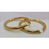 Image 1 : 585 Italy Yellow Gold Hoop Earrings (11.6 Grams Total)