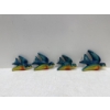Image 1 : Chalk Birds, Set of Blue Flying Birds