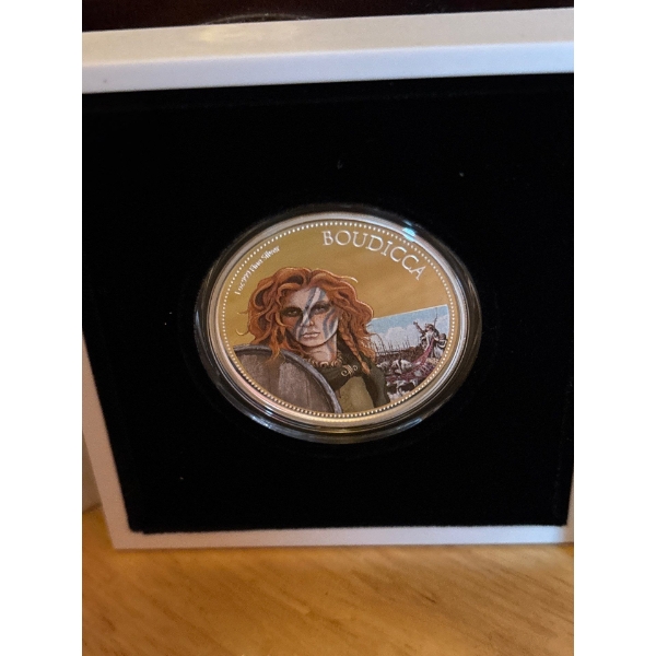 BOUDICCA WOMEN IN HISTORY 2022 1 OZ $2 FINE SILVER PROOF COIN