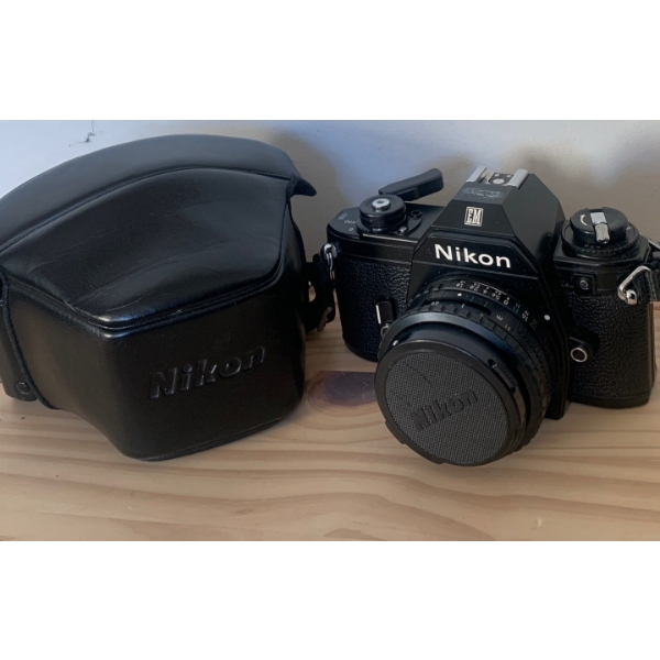 Nikon EM w/ Leather Case & Neck Strap