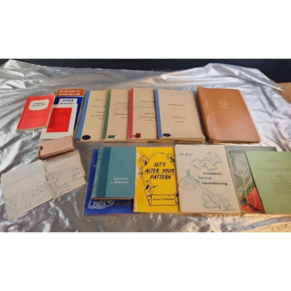 Vintage Home Science Knowledge Bundle!  - Recipe Cards, How-to Books and U of O Textbooks and Notes