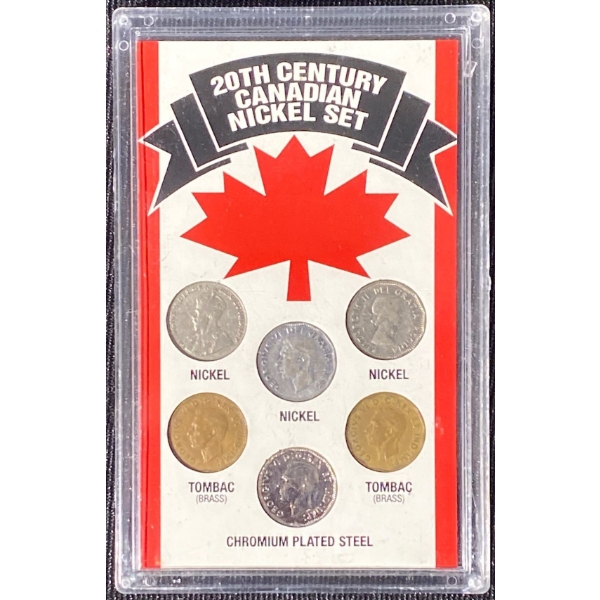 20th Century Canadian Nickel Set