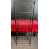 Image 1 : Black Wire Metal Shelving 23Wx13Dx62H 6 Adjustable Shelves with Wheels 