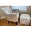 Image 2 : Vintage Inspired Accent Chair 32x30x41 w/ Foot Rest Storage Cube & More