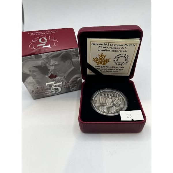 2014 Canada $20 75th Ann. First Royal Visit Antique