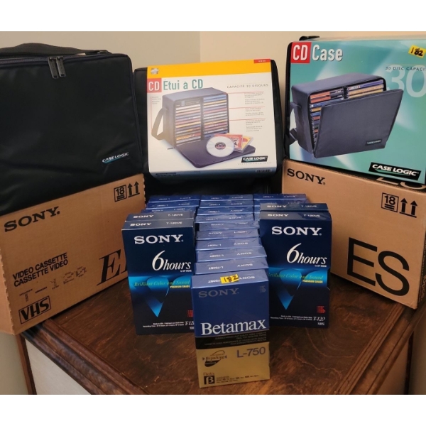 Blank Cassettes - VHS Betamax Tape Cassettes Storage Containers & More