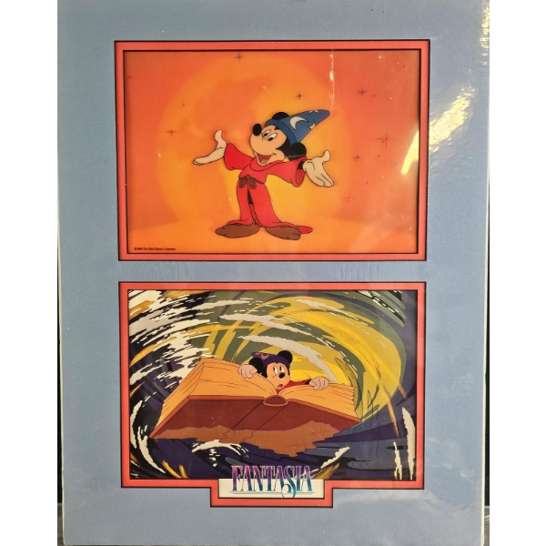 This Vintage 1988 Disney Fantasia Commemorative Framed Features Sorcerer Mickey Mouse '18*14''INCHES