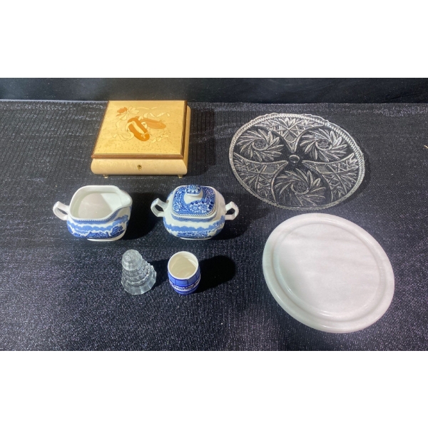 Home Decor including Jewellery Box w/key, Sugar and Creamer Set and More