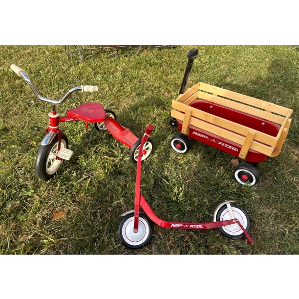 Collectible Doll Accessories - Radio Flyer Wagon Trike & Scooter 9L