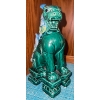 Image 4 : Aquamarine Fudog Figurine 9T w/ Vintage Gondala & Brass Plate 