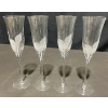 Image 2 : 12 Clear Etched Leaf Motif Wine and Champagne Glasses