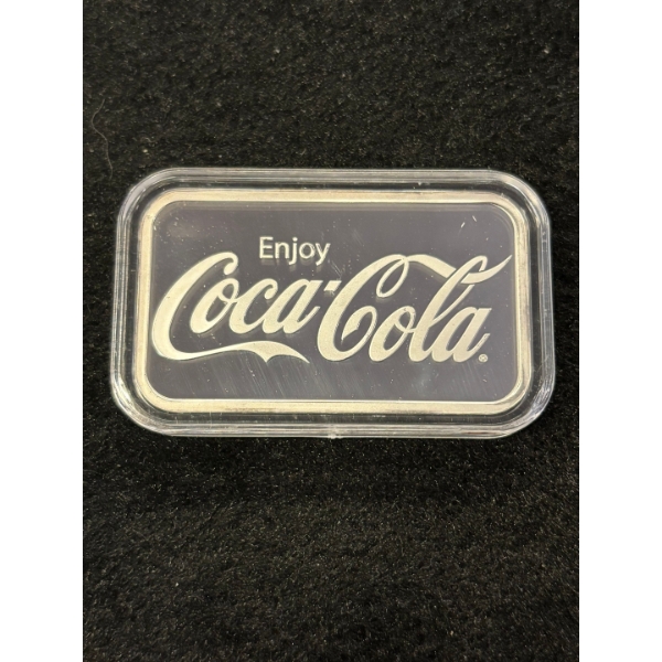 Coca-Cola 1oz .999 Silver Bar i’d like to buy the world a Coke on the back of this beautiful silver 