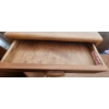 Image 10 : 10ft x 26in Teak Headboard With Attached Night Tables and Lights