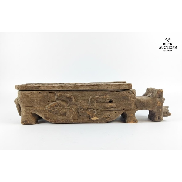 Antique Ifugao Ritual Box Known As A Punamhan From The Philippines. 