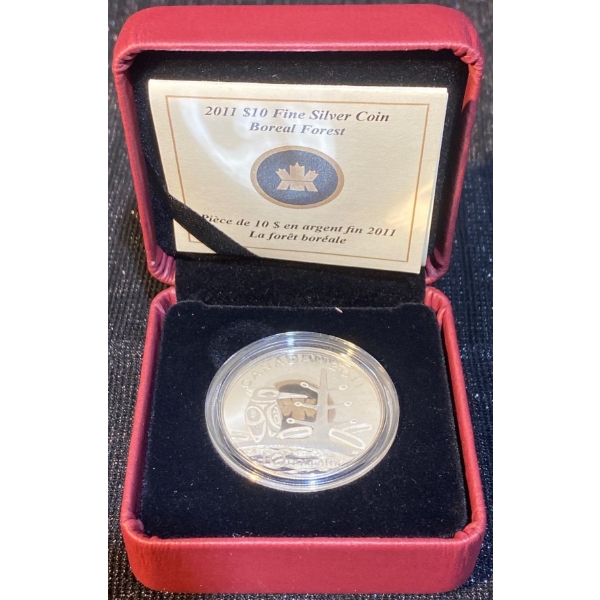 2011 $10 Boreal Forest Fine Silver Coin 15.87 Grams