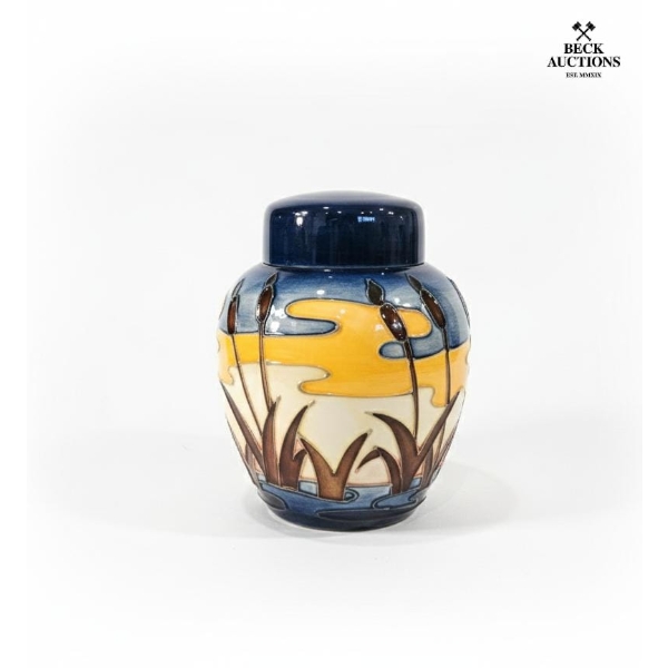  Moorcroft Pottery Ginger Jar In The 'Reeds at Sunset' England 6''INCHES IN HEIGHT 