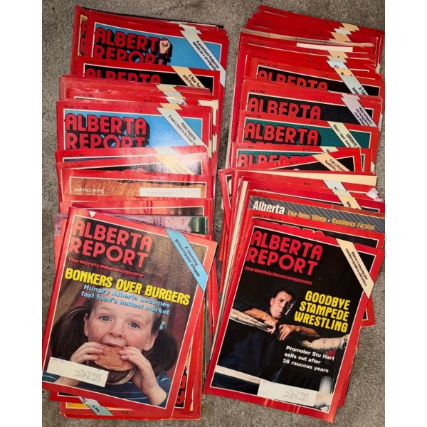 Vintage 'Alberta Report' Political Magazines Collection