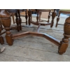 Image 11 : 1940s Hardwood Dining Table with Hand-Embroidered Cushions, Includes Extensions and Six Chairs