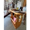 Image 2 : Wooden side table, vase with peacock feathers, variety of ashtrays and matchbox holder along with ot