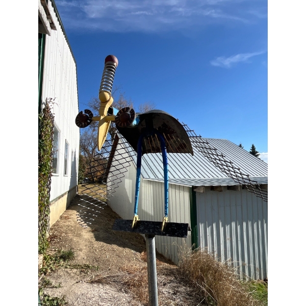 Tall Yard bird handcrafted in Alberta by local artist Fun and interesting design 