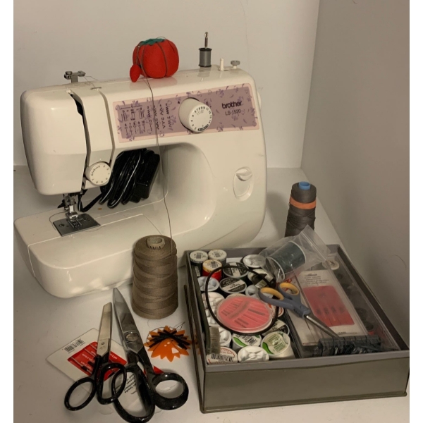 Brother LS-1520 Sewing Machine w/ Assorted Sewing Necessities 