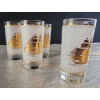 Image 2 : A Set of 6 Culver Frosted Schooner Highball Glasses