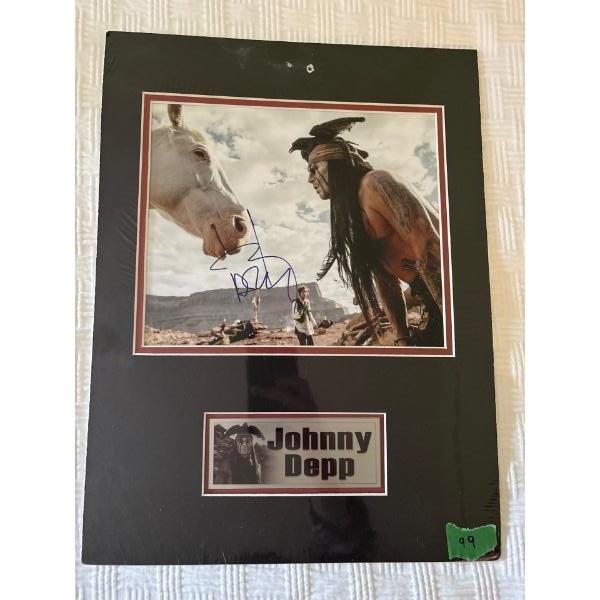 Johnny Depp Signed Picture From The Loan Ranger 2013 With certificate of Authenticity L12" H16" 