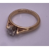Image 2 : One Lady's Solitaire Diamond Ring 14K YG, Weighs 3.4g 