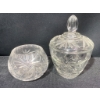 Image 2 : Pressed Glass Dishware and Accessories Set with Starburst Design (10 Pieces)