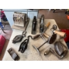 Image 2 :  vintage tools with antique pulleys a number five Stanley wood, planer, and antique hand drills