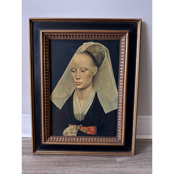 Portrait of a Lady by Van Der Weyden on Board. (15" X 19")