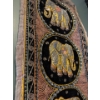 Image 4 : Ethnic Burmese Kalaga Tapestry Featuring Elephants 53L, w/ Lovely Winter Birch Print 