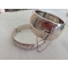 Image 1 : Stamped Sterling Etched Hinged Bangle Cuffs (Total Weight 64.84g)