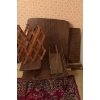 Image 1 : As Is Wooden Table w/ Leaf, 2 Tiered Table, Wine Rack, Magazine Rack 