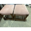 Image 6 : Vintage Console Table with Matching Ottomans, 56 x 17 x 27 Inches