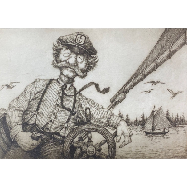 Dale Bradley "The Old Salt" Signed Etching
