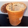 Image 2 : Indigenous Birchbark Container w/ Lid & Tufted Moose Decorative Botanicals 